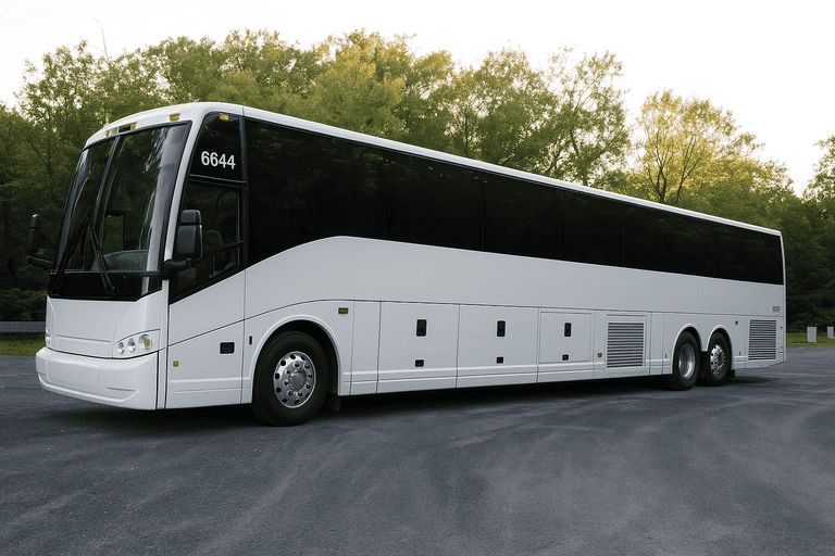 exterior of Bus Rental Company Largo coach bus