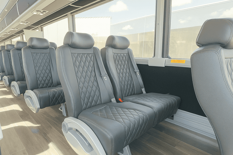 interior of Bus Rental Company Largo charter bus